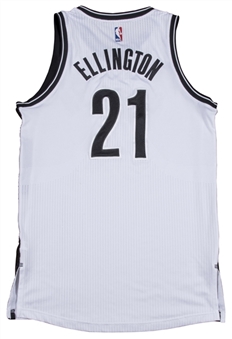 2015 Wayne Ellington Game Used Brooklyn Nets Home Jersey Worn On 10/28/15 (MeiGray)